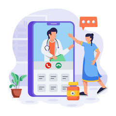 Appointment Booking Flat Illustrations 
