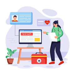 Appointment Booking Flat Illustrations 
