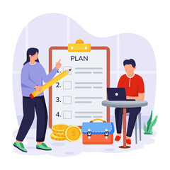 Appointment Booking Flat Illustrations 
