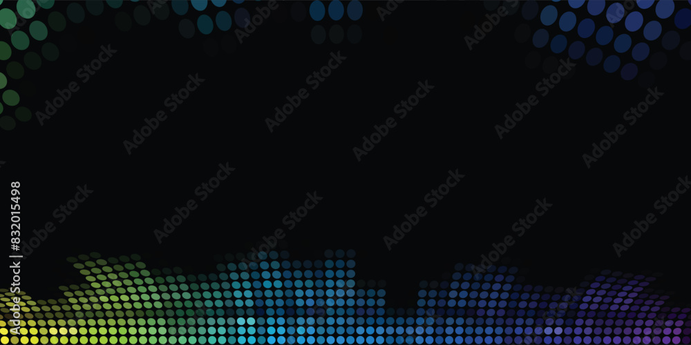 Poster light multicolor, rainbow vector modern geometrical circle abstract background. dotted texture templ