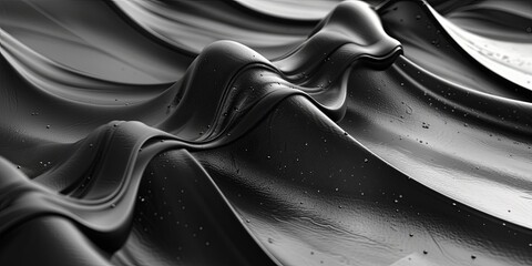 A black and white image of a wave with a black and white background