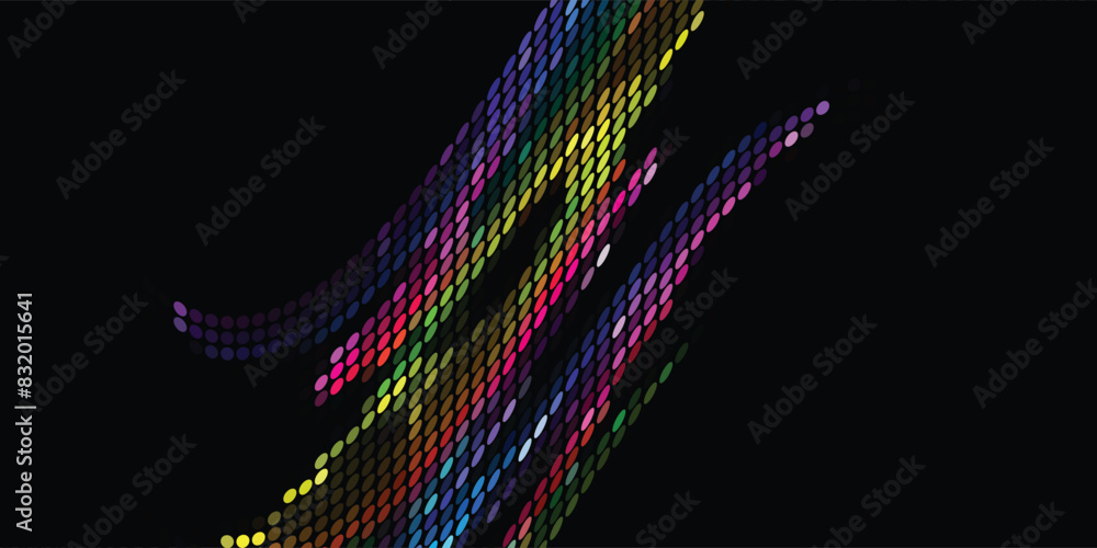 Poster light multicolor, rainbow vector modern geometrical circle abstract background. dotted texture templ