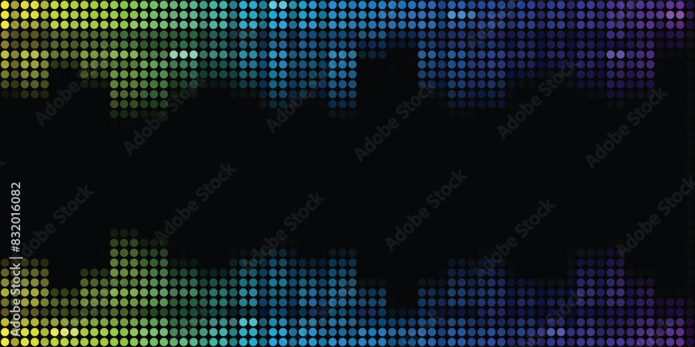 Poster light multicolor, rainbow vector modern geometrical circle abstract background. dotted texture templ