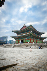 Fototapeta premium Gyeongbokgung palace landmark of Seoul, South Korea.