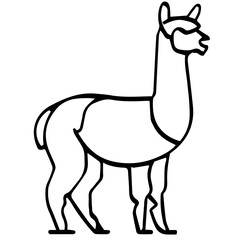 Fototapeta premium illustration of a alpaca