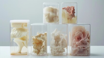 Transparent Containers Holding High-Tech Bioengineered Tissues