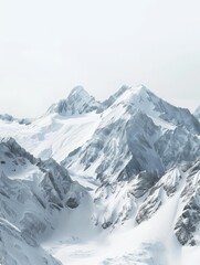 Obraz premium A snowcovered mountain range with a clear sky on mountain, snow, winter, landscape, sky, mountains, alps, nature, peak, ski, ice, rock, panorama, alpine, travel, glacier, cold, switzerland, himalaya, 