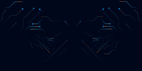 High-tech technology texture circuit board texture. Abstract background electronic printed circuit board, with dot and connection line.