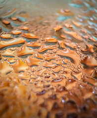 close up macro water rain droplets on glass window