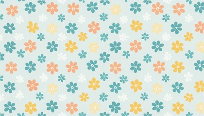 seamless pattern background with flowers