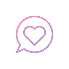 Massage love gradient soft pink purple valentine illustration