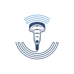 Simple and modern ultrasound logo vector. Suitable for the health and medical industry.