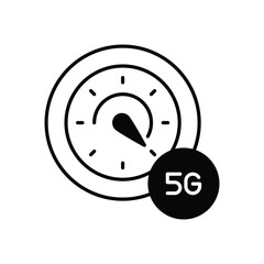 5g Speed Test vector icon