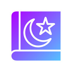 Quran element solid blue purple ramadan illustration