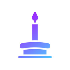 Candle element solid blue purple ramadan illustration