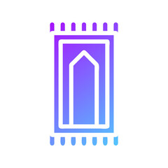 Rug element solid blue purple ramadan illustration