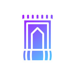 Rug element solid blue purple ramadan illustration