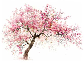 A delicate cherry blossom tree in springtime with  64