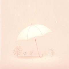 rainy day umbrella.Generative AI