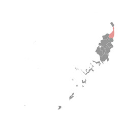 Obraz premium Ngaraard State map, administrative division of Palau. Vector illustration.