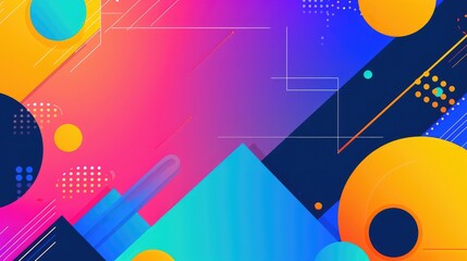 Fototapeta premium Simple and vibrant geometric background design