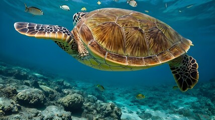 Obraz premium green sea turtle