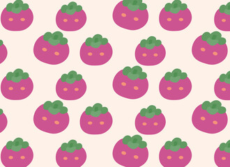 seamless background with mangosteen fruits