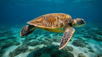 Obraz premium green sea turtle