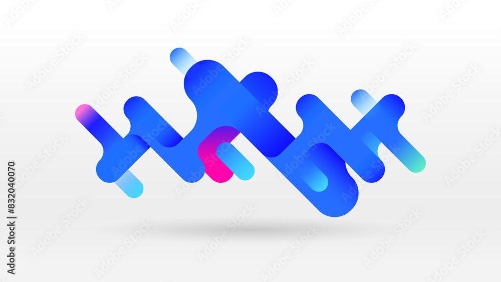 Poster geometric motion sound wave abstract vector background