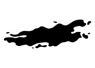 Paint blot. Creative isolated paint brush stroke or spot. Ink smudge abstract shape stain texture. Grunge design element