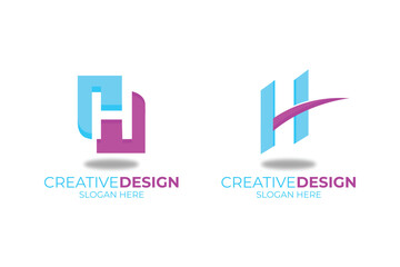 Fototapeta premium vector Letter h creative business company icon logo design