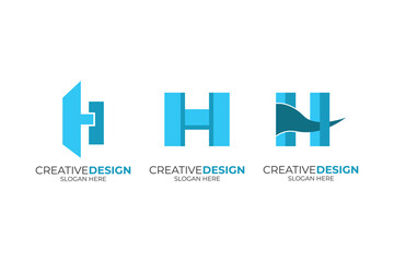 vector Letter h creative business company icon logo design