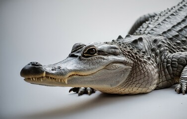 Crocodile , full , white backgroun