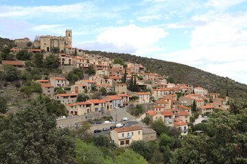 Eus, a hillside village in Pyrénées-Orientales department, southern France