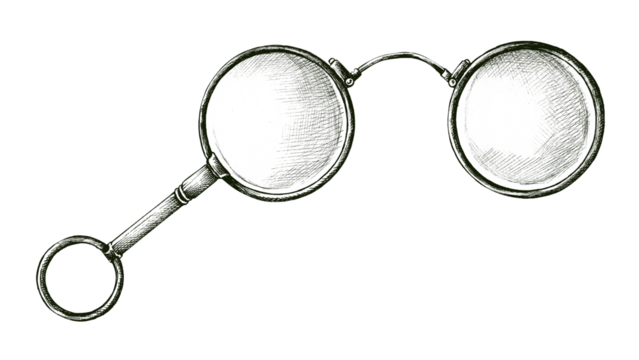 Hand drawn retro eyeglasses sticker design element