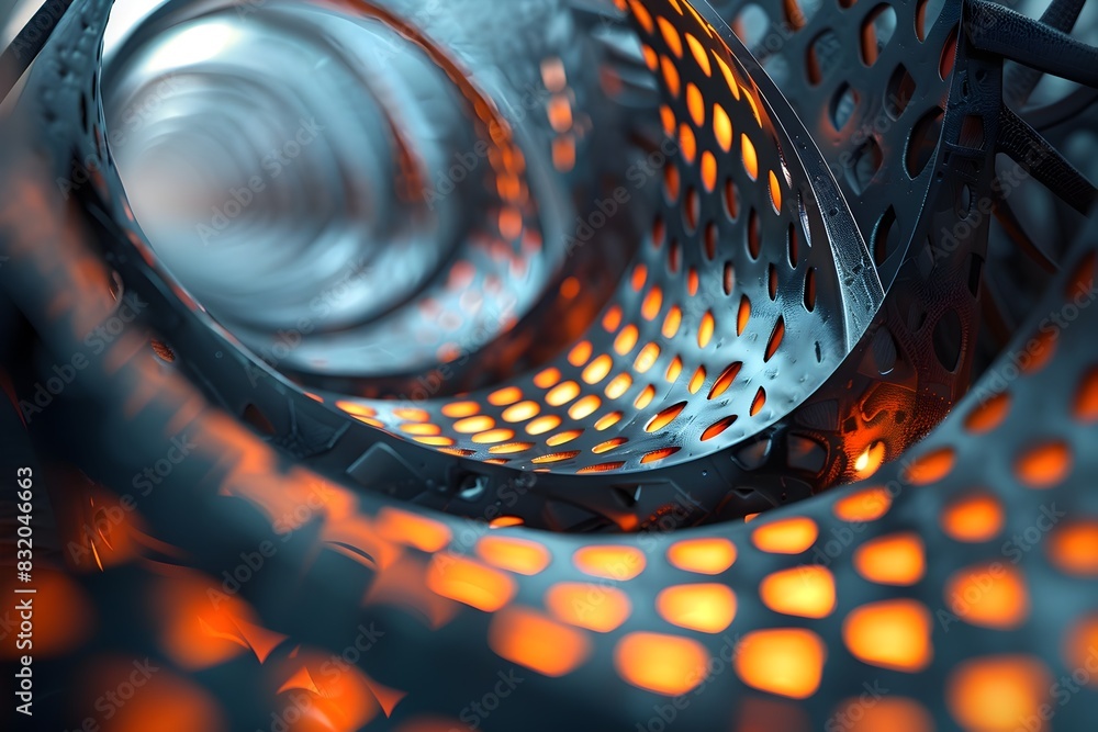 Poster captivating geometrical patterns emerge from interplay of light and shadow