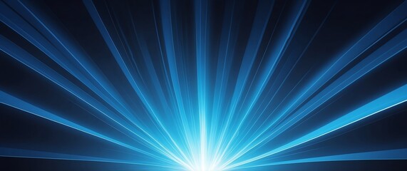 abstract bright blue rays of light beams spectrum banner illustration