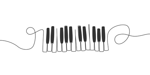 Piano keyboard cartoon style illustration © tutti_frutti