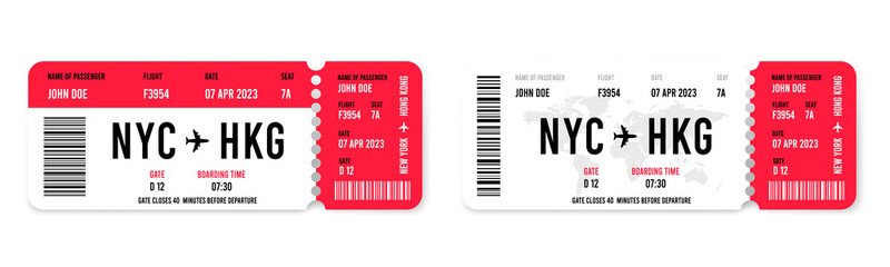 Air plane ticket template illustration © tutti_frutti