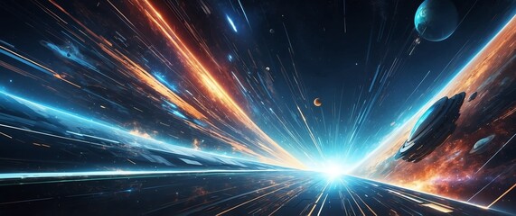 space digital speed future technology abstract concept background banner illustration