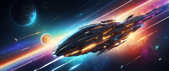 space digital speed future technology abstract concept background banner illustration