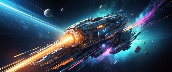 space digital speed future technology abstract concept background banner illustration