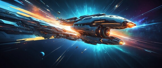 space digital speed future technology abstract concept background banner illustration