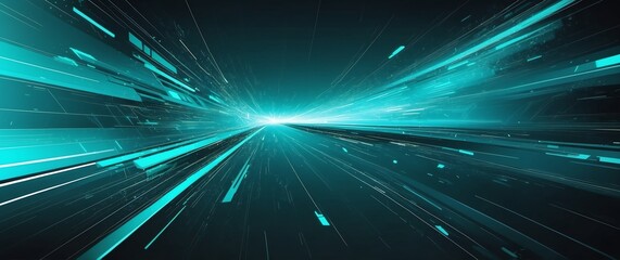 teal digital speed future technology abstract concept background banner illustration