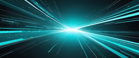 teal digital speed future technology abstract concept background banner illustration