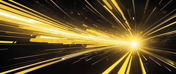 yellow digital speed future technology abstract concept background banner illustration