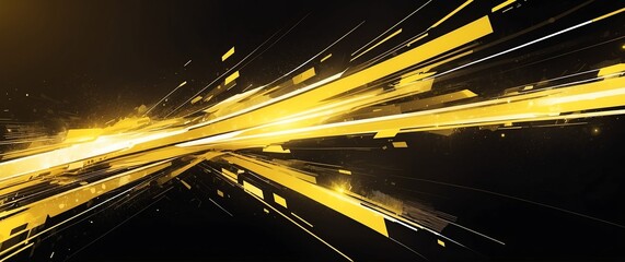 yellow digital speed future technology abstract concept background banner illustration