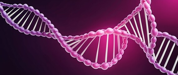 pink and purple digital medical dna technology abstract concept background banner illustration