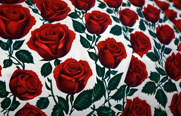 seamless pattern with red roses