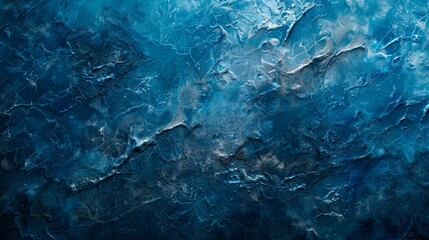 Beautiful original wide background image with blue toned surface and ice or stone texture, suitable for design or creative work. Artificial intelligence generation, high-end sense, 4k high-definition 